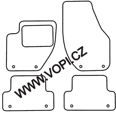 Přesné gumové koberce béžové / šedé Volvo V40  2012 ->